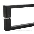 Manija de puertas de vidrio impermeable de acero inoxidable negro